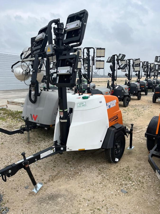 2025 Generac MLT6SMDS Diesel, Mitsubishi / Final Tier 4 Engine, 10.5 HP @ 1800 RPM, (4) 320W G4 LED's, Brushless Excitation, Capacitor Regulated, Vertical Mast, Manual Winch, 5kW Export Power, Power Zone Auto Light Controller