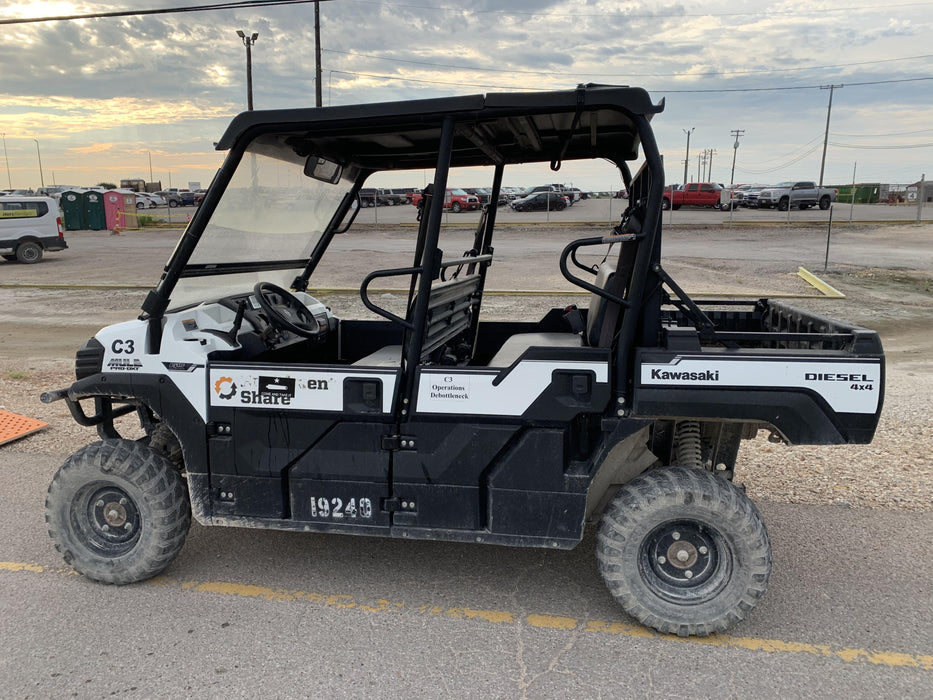 2018 Kawasaki Mule PRO-DXT Kawasaki Mule 4x4 Diesel UTV w/Hard Top, Windshield, Beacon, Backup Alarm, ES Keypad/Hardware Installed