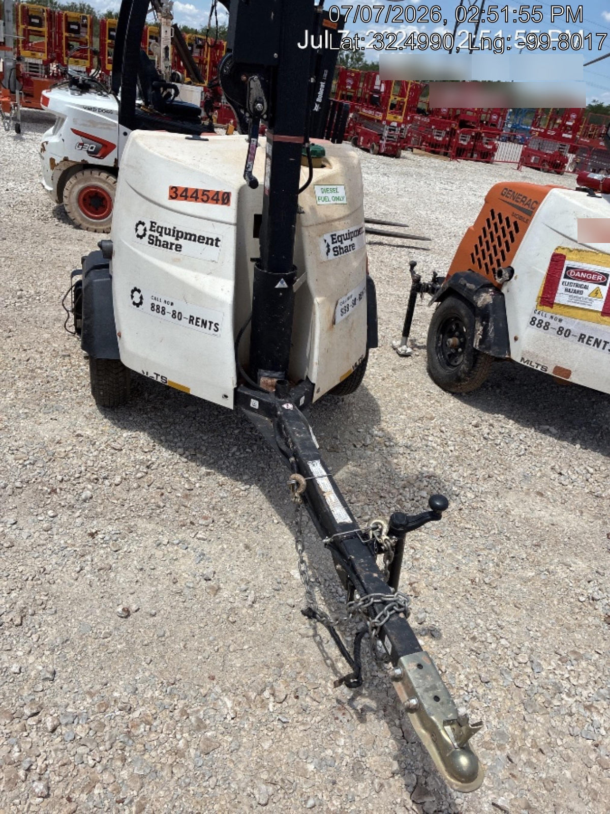 2023 Generac MLT2 Diesel, Flex Switch 120V Input, Powerzone Controller, (4) 320W LED Lights, 4kW Generator, 39.9 Gal Fuel Tank, 2" Ball, T3