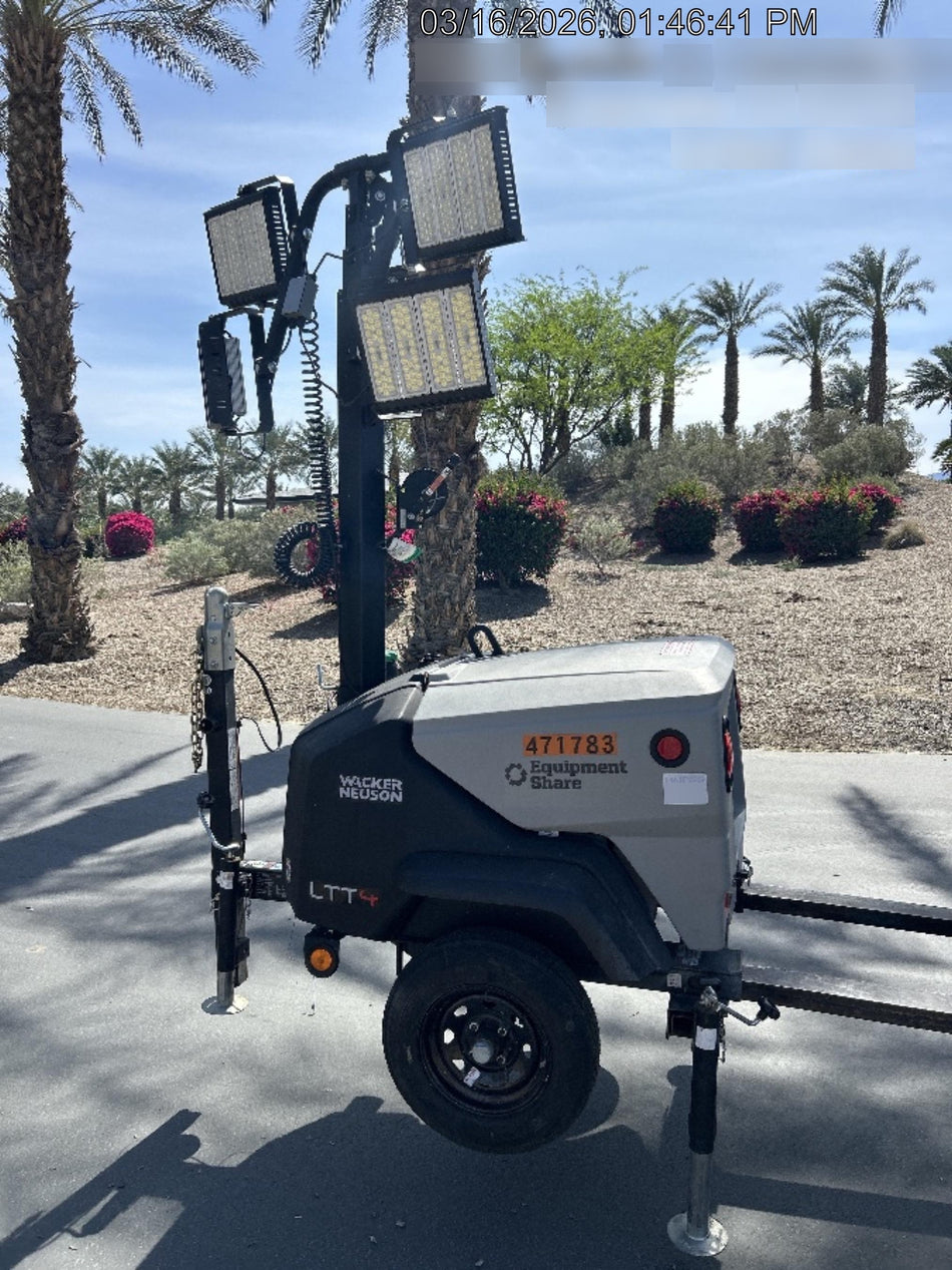 2024 Wacker Neuson LTT4 Diesel, Kohler KDW702, Deep Sea Controller, Auto Start, LED 320W, Bypass Outlet, T3