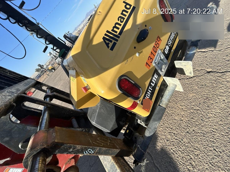 2021 Allmand NLV3GR (4) LED Light Fixture 350W, 23' Vertical Mast, 3kW Prime, Towable, Deep Sea L401, Leveling Jacks, Yanmar T4F 5.8hp