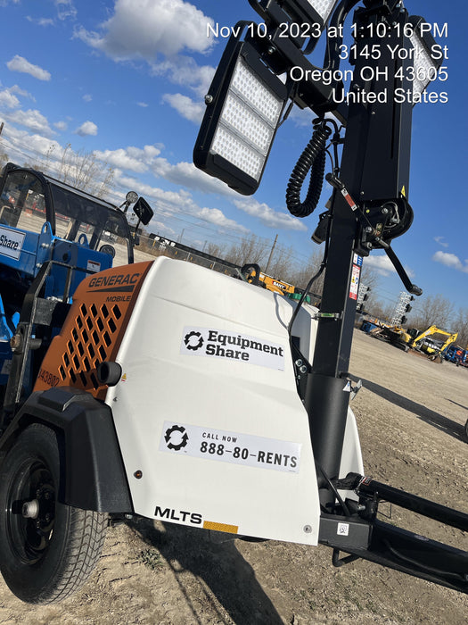 2023 Generac MLT2 Diesel, Flex Switch 120V Input, Powerzone Controller, (4) 320W LED Lights, 4kW Generator, 39.9 Gal Fuel Tank, 2" Ball, T3