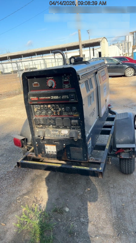 2019 Lincoln Electric Vantage 322 Lincoln Vantage 322 Welder w/Trailer, Light Kit, Cable Rack