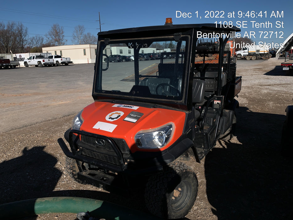 2019 Kubota RTV-X1140 4wd Utility Cart, LED Strobe, Windshield Tempered Glass, Pastic Canopy, Wire Harness Kit, Backup Alarm