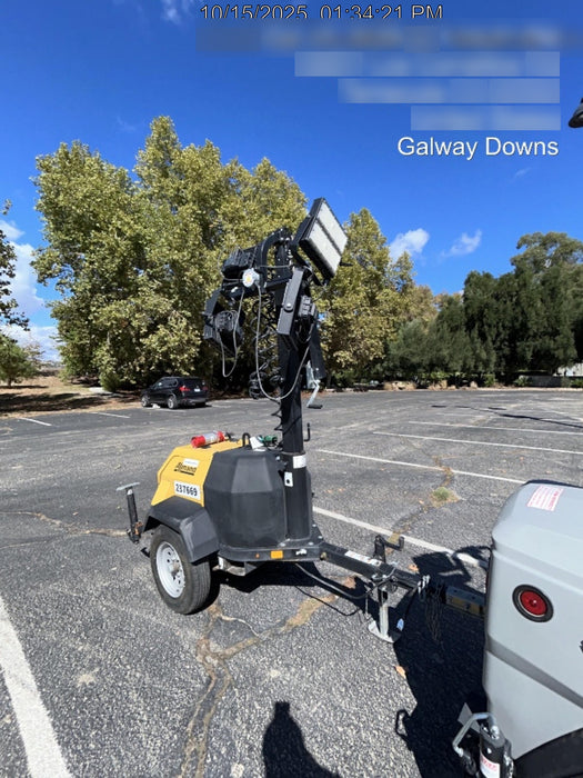 2022 Allmand NLV3GR (4) LED Light Fixture 350W, 23' Vertical Mast, 3kW Prime, Towable, ES Decals, T3