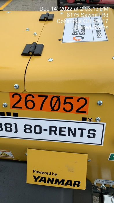 2022 Allmand NLV3GR (4) LED Light Fixture 350W, 23' Vertical Mast, 3kW Prime, Towable, ES Decals, T3