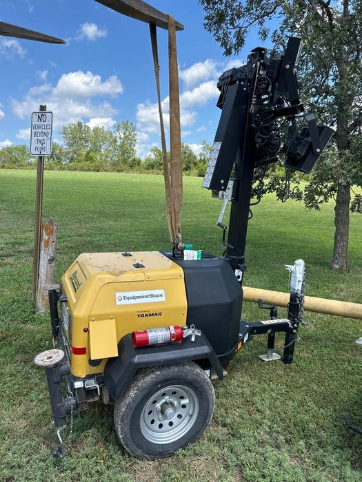 2022 Allmand NLV3GR (4) LED Light Fixture 350W, 23' Vertical Mast, 3kW Prime, Towable, ES Decals, T3