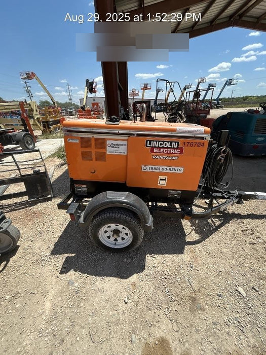 2021 Lincoln Electric Vantage 322 Vantage 322 Ready Pak 3 w/ Decals, ORANGE (includes trailer, cable rack, fender light kit) NO Telematics