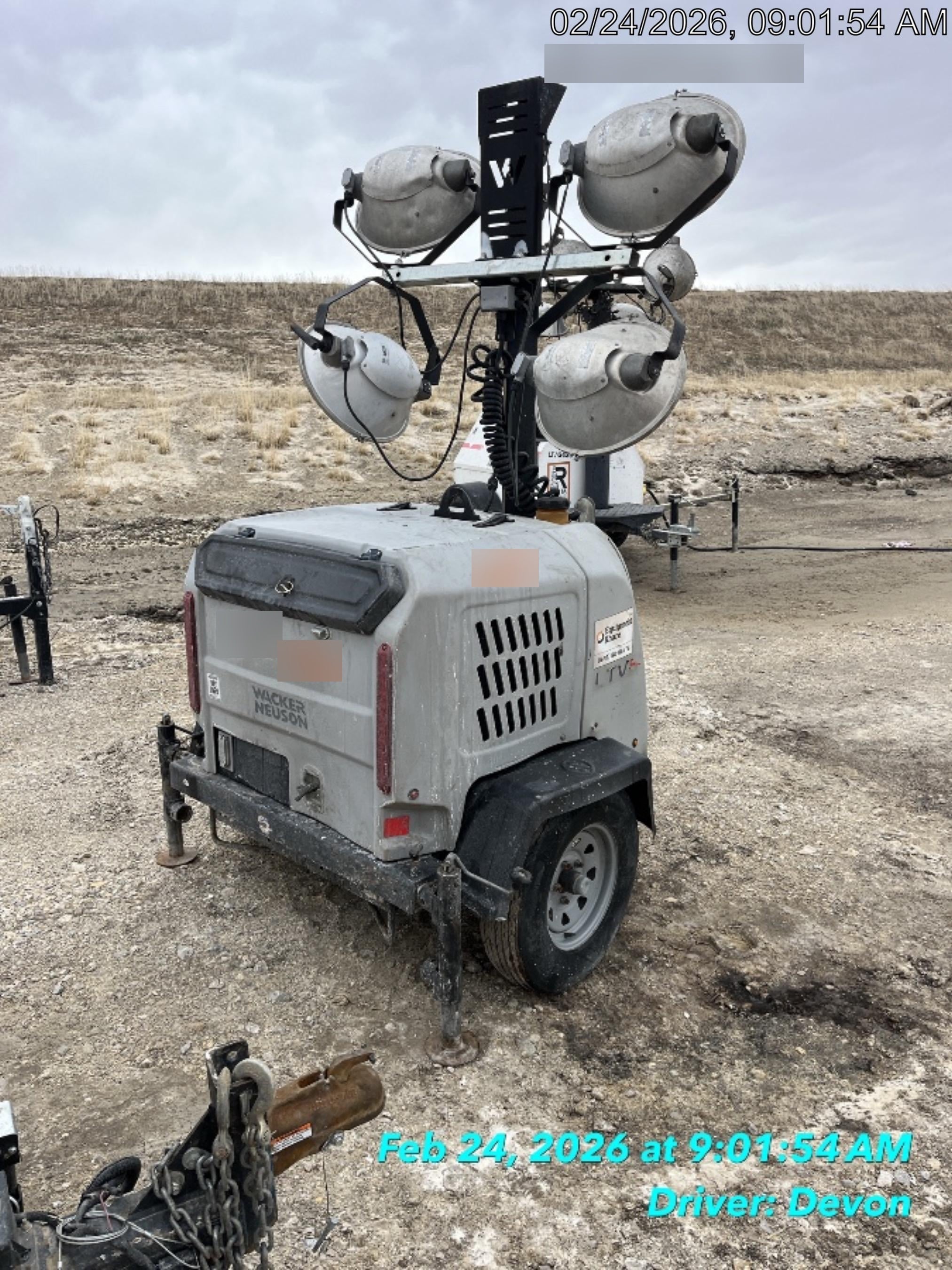 2018 Wacker Neuson LTV6L-MH Wacker Neuson LTV6L Mobile Light Tower w/Fuel Level Sensor Installed