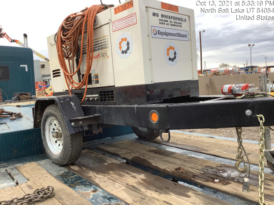 2020 Multiquip DLW400ESA4 400 amp Welder, 14kW, 120/240V, T4F Kubota, Trailer