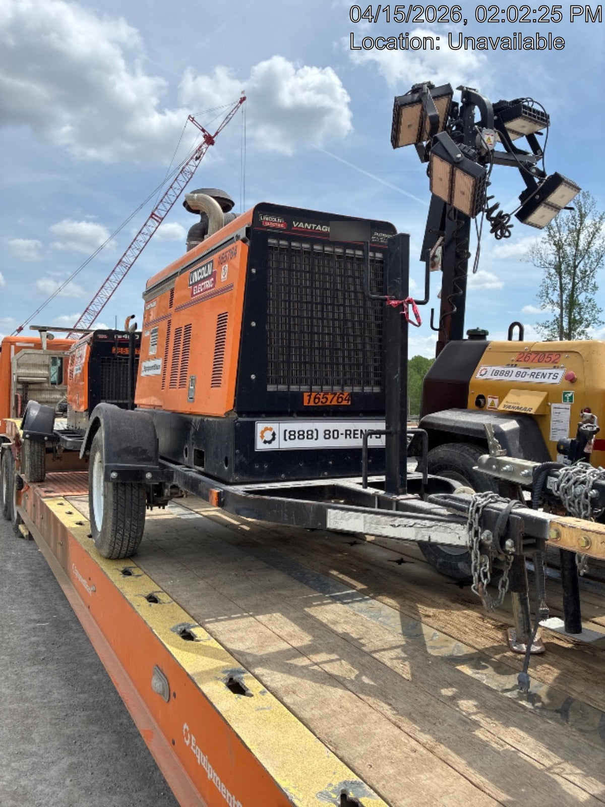 2021 Lincoln Electric Vantage 549X Ready Pak 3, ORANGE (includes trailer, cable rack, fender light kit)