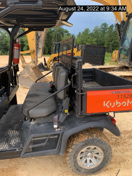 2020 Kubota RTV-X1140WL-H 4 seat diesel cart, plastic canopy, HD tires, steel wheels, tinted windshield, strobe light, and backup alarm