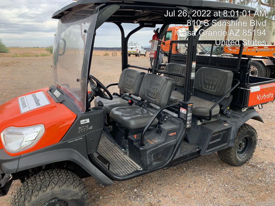 2022 Kubota RTV-X1140W-H Plastic Canopy, Windshield Acrylic Clear, LED Strobe Light, Wire Harness Kit, Back up Alarm