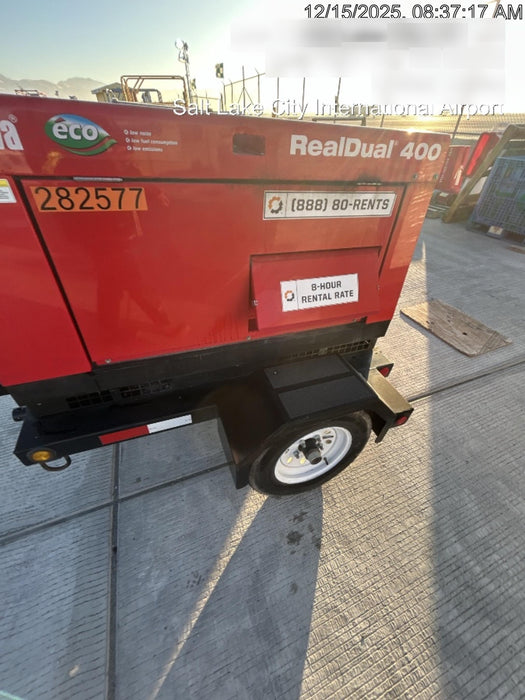 2022 Shindaiwa DGW400MDL Kubota D902 Engine, 23 HP, Dual Op Welder, Wire, Arc, Droop Stick, Tig, and CC Stick Functionality, Simulphase, 3 Phase and 1 Phase Gen Output, Single Axle NB Trlr, Slr Trckl Chrg 12V 12W, Fire Ext