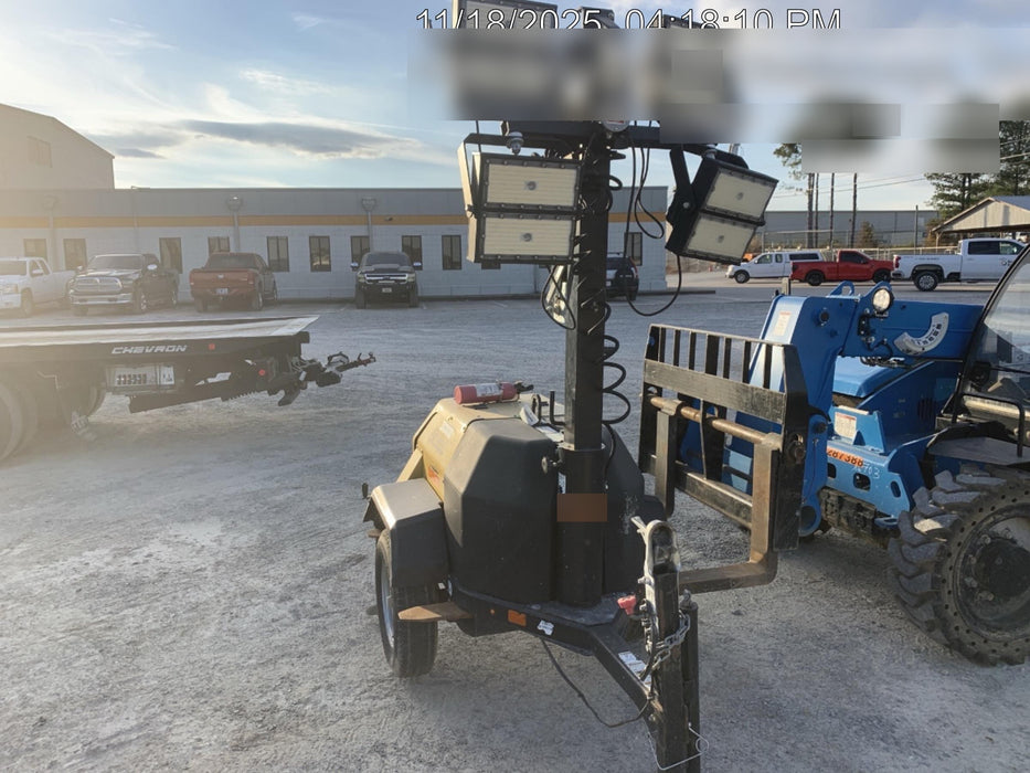 2021 Allmand NLV3GR (4) LED Light Fixture 350W, 23' Vertical Mast, 3kW Prime, Towable, Deep Sea L401, Leveling Jacks, Yanmar T4F 5.8hp