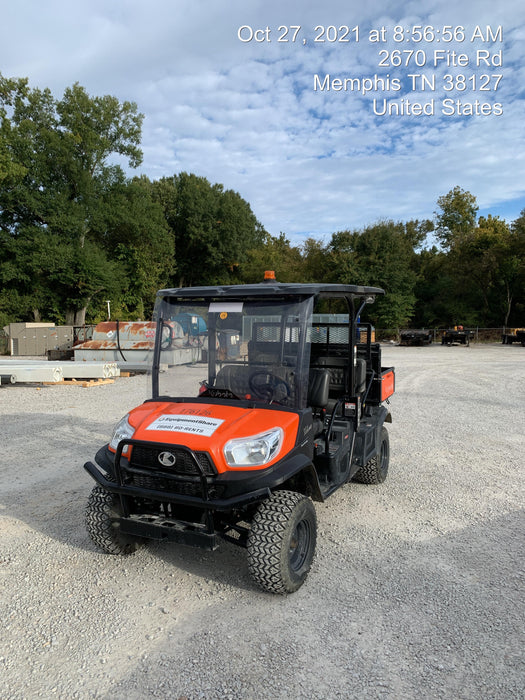2021 Kubota RTV-X1140W-H Plastic Canopy, Windshield Acrylic Clear, LED Strobe Light, Wire Harness Kit, Back up Alarm