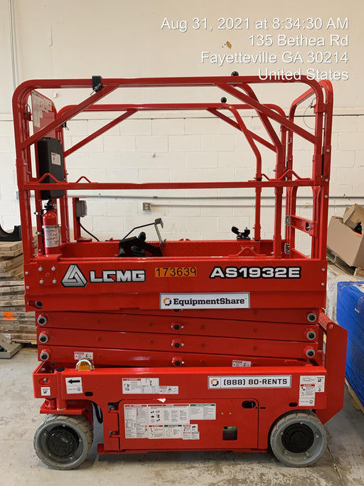 2021 Lgmg AS1932E Electric Drive, Solid Non Marking Tires, Dual Beacons