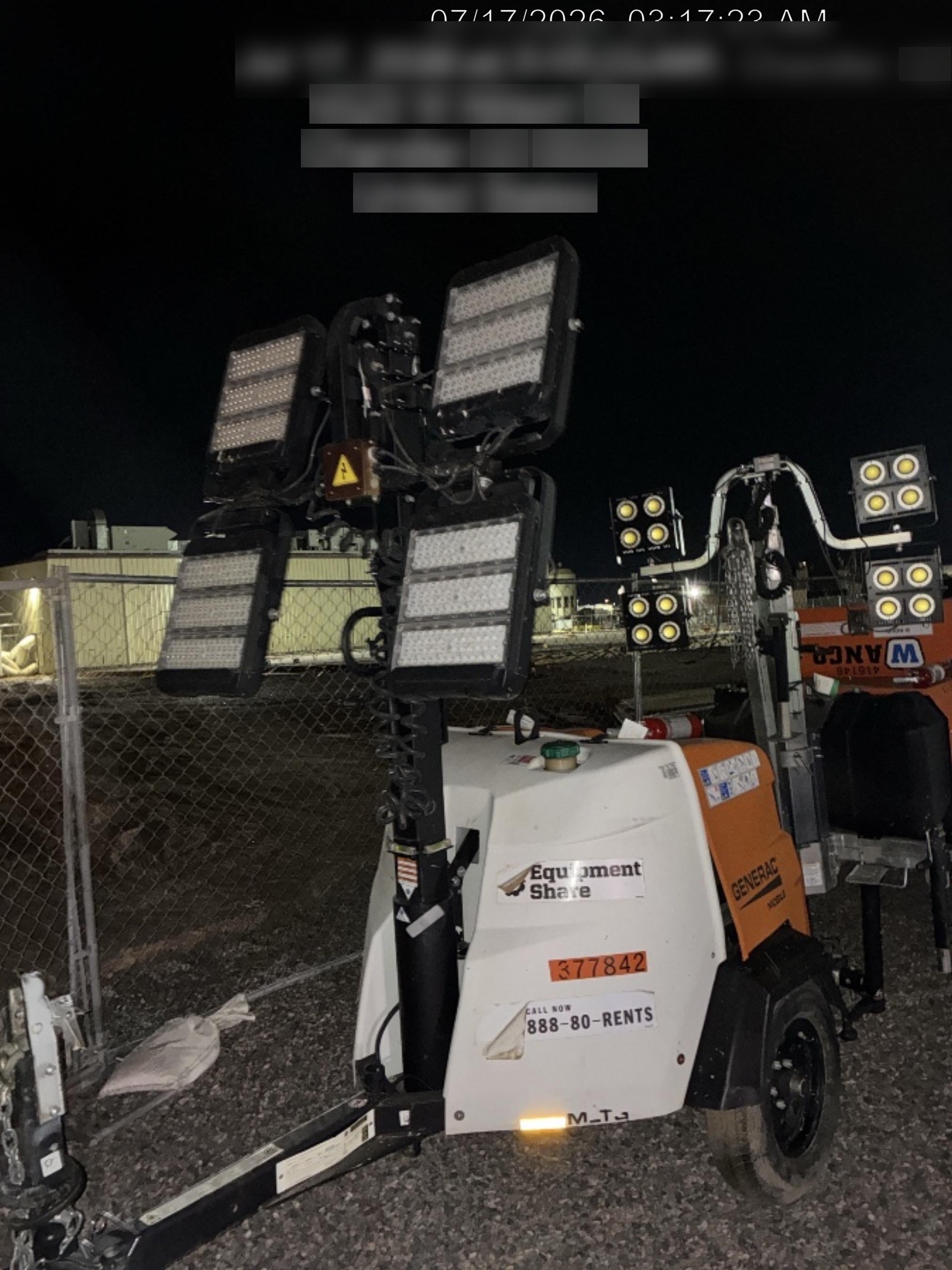 2023 Generac MLT2 Diesel, Flex Switch 120V Input, Powerzone Controller, 
(4) 320W LED Lights, 4kW Generator, 39.9 Gal Fuel Tank, 2" Ball, T3