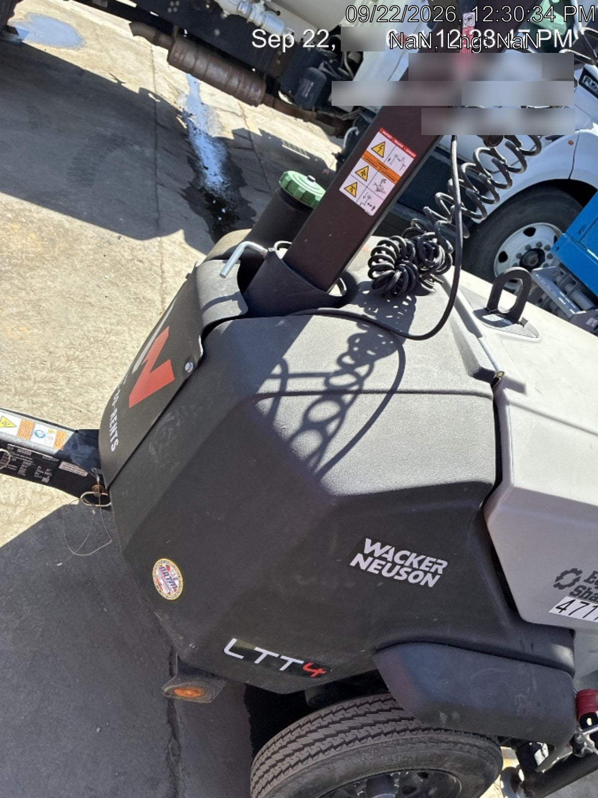 2024 Wacker Neuson LTT4 Diesel, Kohler KDW702, Deep Sea Controller, Auto Start, LED 320W, Bypass Outlet, T3