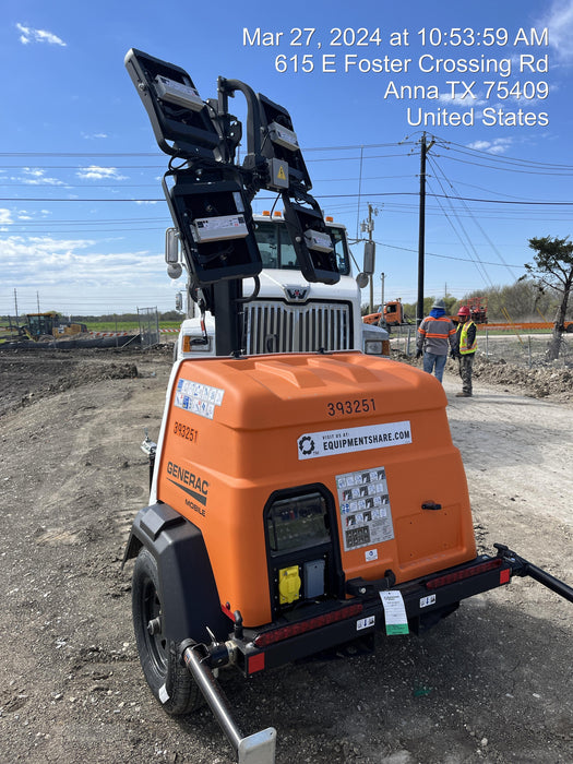 2024 Generac MLT2 Diesel, Flex Switch 120V Input, Powerzone Controller, 
(4) 320W LED Lights, 4kW Generator, 39.9 Gal Fuel Tank, 2" Ball, T3