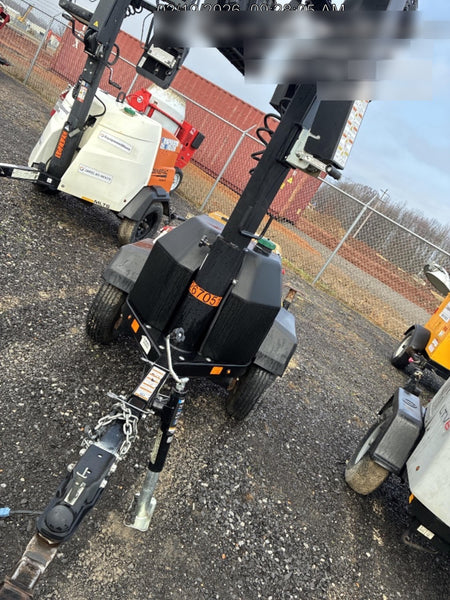 2022 Allmand NLV3GR (4) LED Light Fixture 350W, 23' Vertical Mast, 3kW Prime, Towable, ES Decals, T3