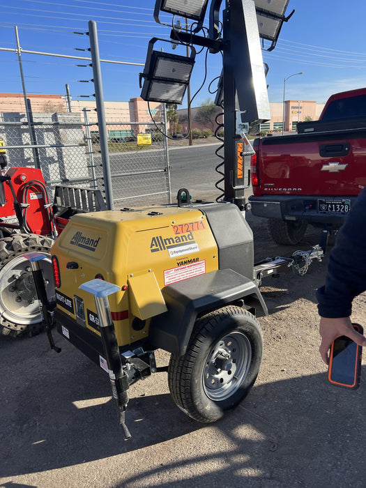 2022 Allmand NLV3GR (4) LED Light Fixture 350W, 23' Vertical Mast, 3kW Prime, Towable, ES Decals, T3