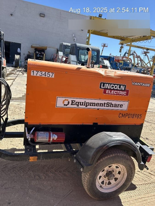 2021 Lincoln Electric Vantage 322 Vantage 322 Ready Pak 3 w/ Decals, ORANGE (includes trailer, cable rack, fender light kit) NO Telematics