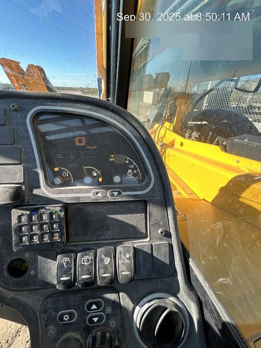 2020 JCB 510-56 Cab/Heat/Air, 74 HP, Solid Tires, STD Worklight, Beacon, Aux Hydraulics, Lifting Eye, Back up Alarm w/66" Carriage/60" Forks