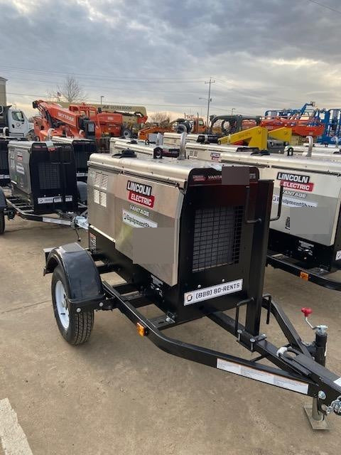 2019 Lincoln Electric Vantage 322 Welder Ready-Pak 3, Two wheel trailer, Fender and Light kit, Cable Rack