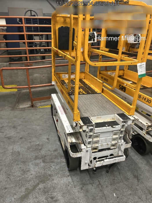 Custom Equipment HB-1430 <ul>
 <li>Hy-Brid Scissor Lift</li>
  <li>Platform capacity up to 670 lbs.</li>
  <li>Working height up to 20 ft</li>
  <li>Weighs under 1,700 lbs.</li>
  <li>Non-marking wheels </li>
</ul>