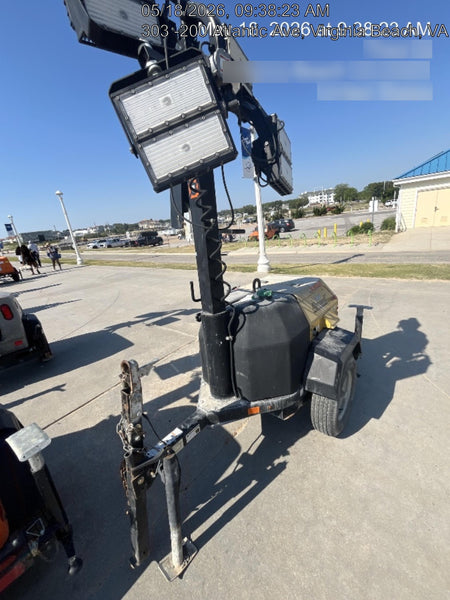 2021 Allmand NLV3GR (4) LED Light Fixture 350W, 23' Vertical Mast, 3kW Prime, Towable, Deep Sea L401, Leveling Jacks, Yanmar T4F 5.8hp