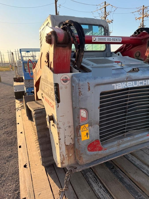 2018 Takeuchi TL12V2C Takeuchi TL12V2C Cab Skid Steer Track Loader, 80" HD dirt bucket with 9 teeth
