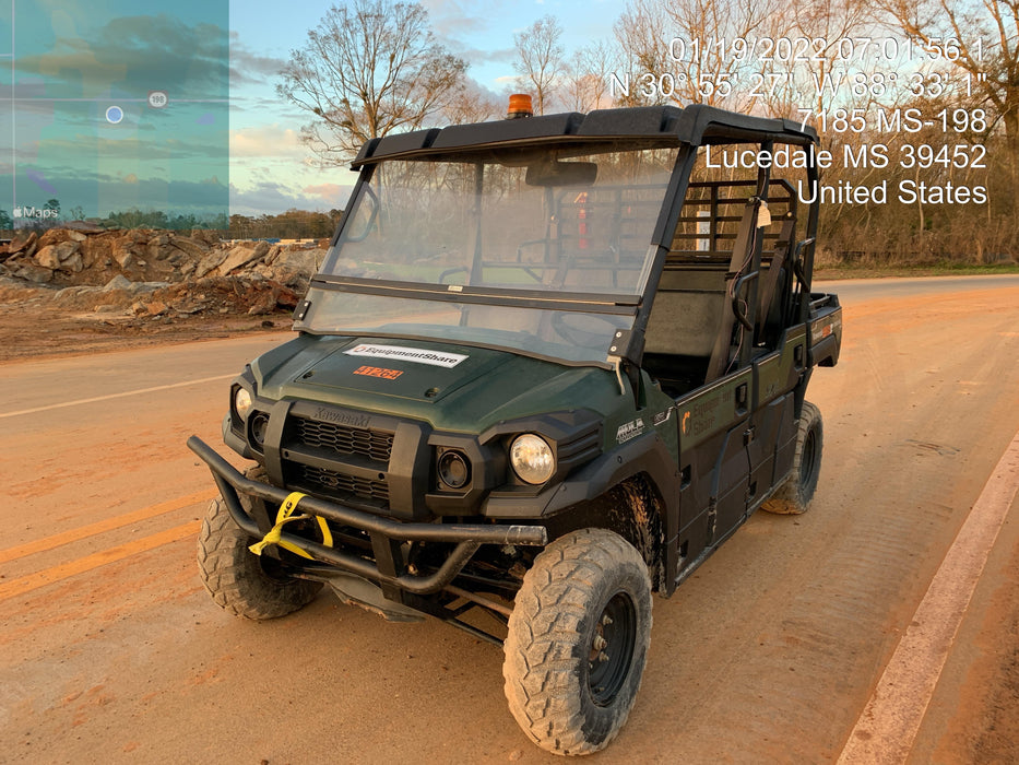 2019 Kawasaki Mule PRO-DXT Standard Options, Backup Alarm, Beacon, Plastic Hard Top, Poly Windshield, Horn Kit