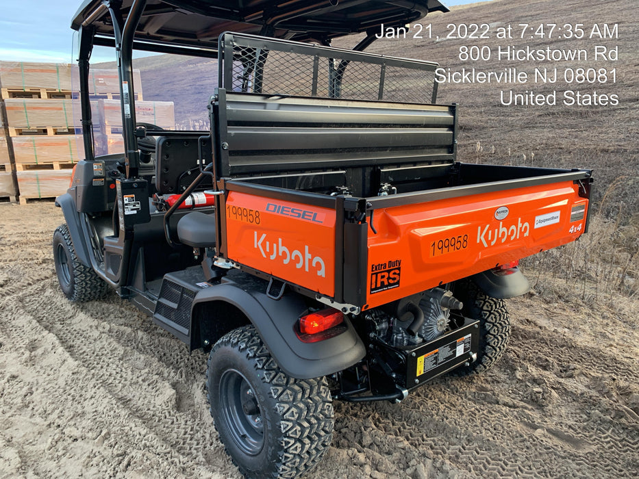 2022 Kubota RTV-X1140W-H Plastic Canopy, Windshield Acrylic Clear, LED Strobe Light, Wire Harness Kit, Back up Alarm