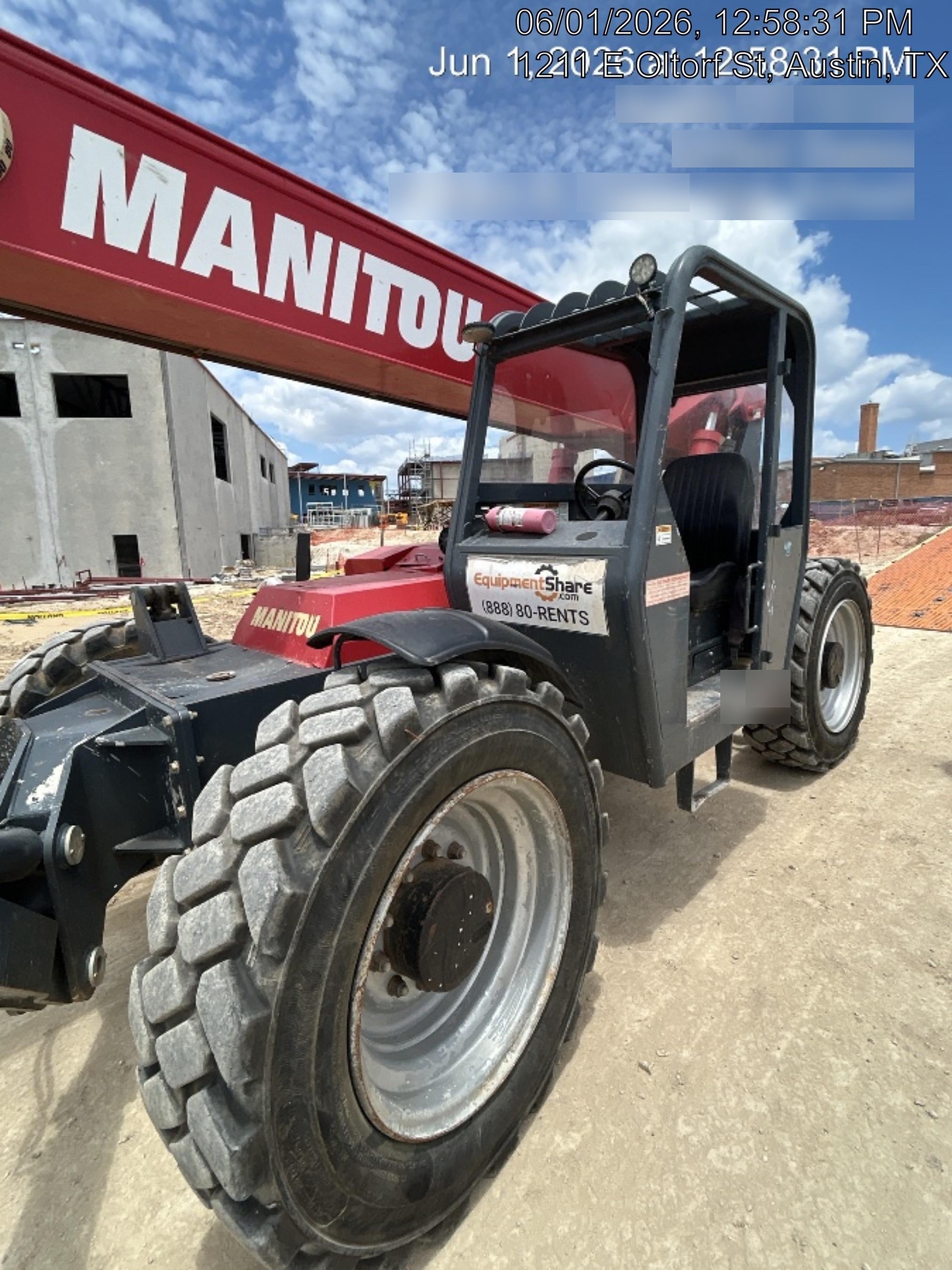 2018 Manitou MTA10055 MTA10055 - 74 HP T4, Canopy, Worklights/Strobe, Beacon, 66" Carriage, 60" Forks, Solid Tires, Lift Hook, Aux Hydraulics