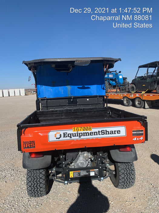 2021 Kubota RTV-X1140W-H Plastic Canopy, Windshield Acrylic Clear, LED Strobe Light, Wire Harness Kit, Back up Alarm