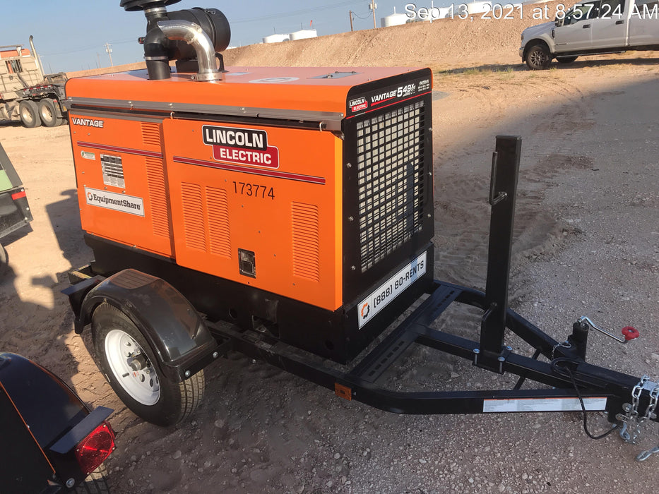 2021 Lincoln Electric Vantage 549X Ready Pak 3, ORANGE (includes trailer, cable rack, fender light kit)