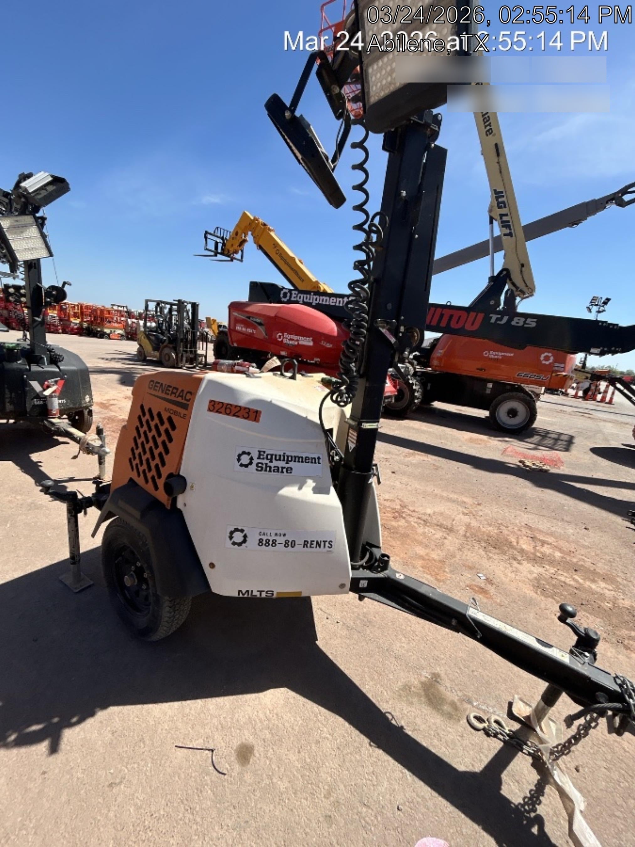 2023 Generac MLT2 Diesel, Flex Switch 120V Input, Powerzone Controller, (4) 320W LED Lights, 4kW Generator, 39.9 Gal Fuel Tank, 2" Ball, T3