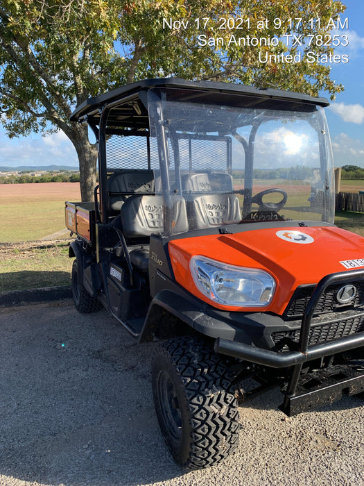 2021 Kubota RTV-X1140W-H Plastic Canopy, Windshield Acrylic Clear, LED Strobe Light, Wire Harness Kit, Back up Alarm