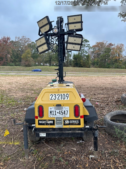 2022 Allmand NLV3GR (4) LED Light Fixture 350W, 23' Vertical Mast, 3kW Prime, Towable, Deep Sea L401, Leveling Jacks, Yanmar T4F 5.8hp