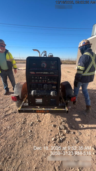 2021 Lincoln Electric Vantage 322 Vantage 322 Ready Pak 3 w/ Telematics & Decals, ORANGE (includes trailer, cable rack, fender light kit)