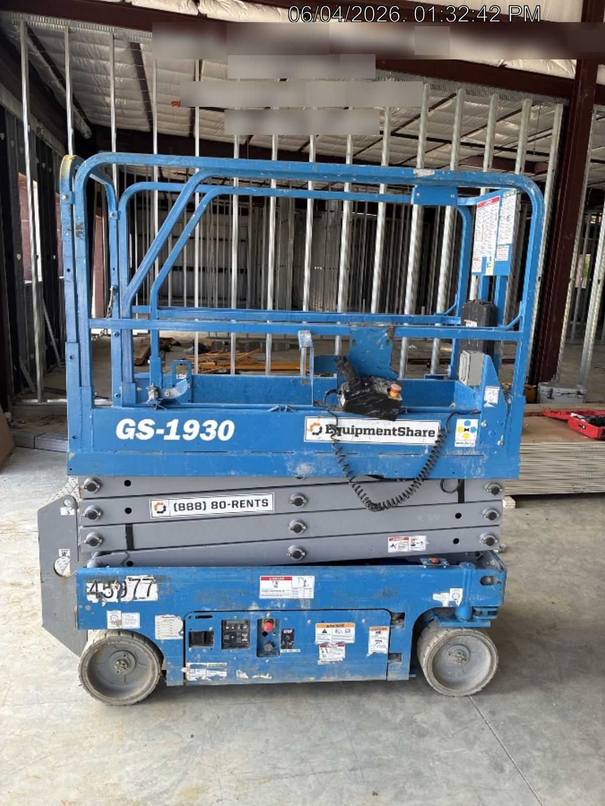 2019 Genie GS-1930 Fixed rails with chain Entry