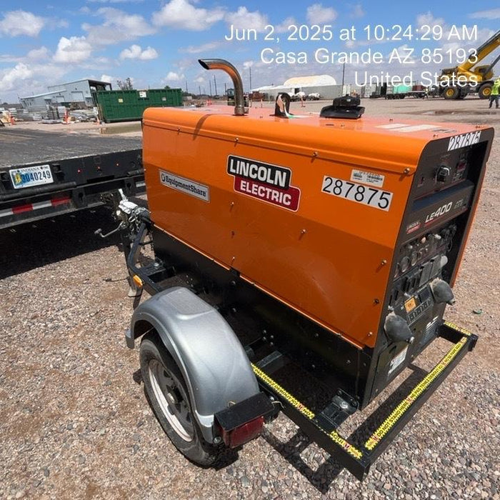 2023 Lincoln Electric LE400 Kubota V1505, Trlr, Cable Rack, Light Kit, ES Decals, T3