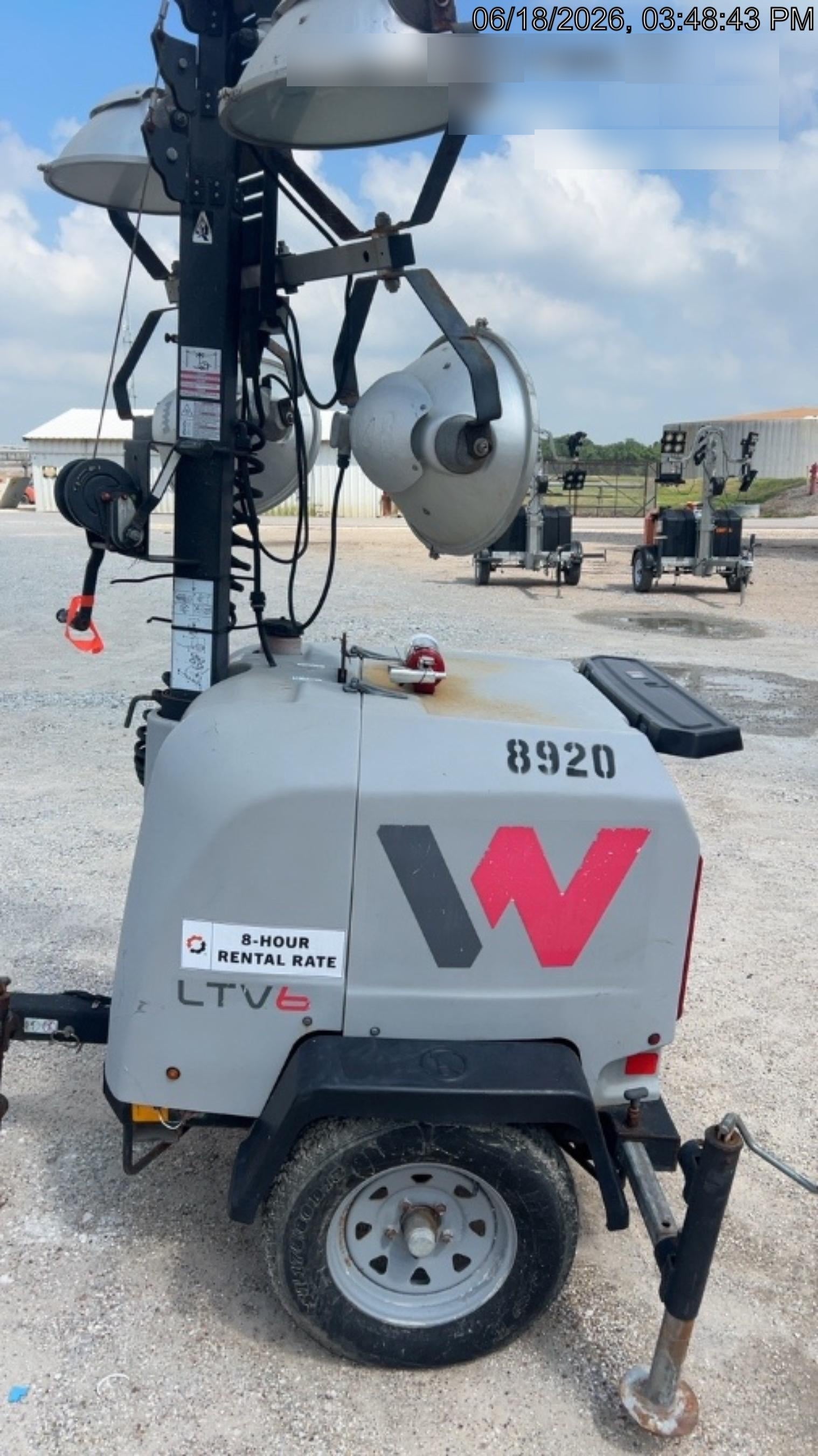 2018 Wacker Neuson LTV6L-MH Wacker Neuson LTV6L Towable Light Tower