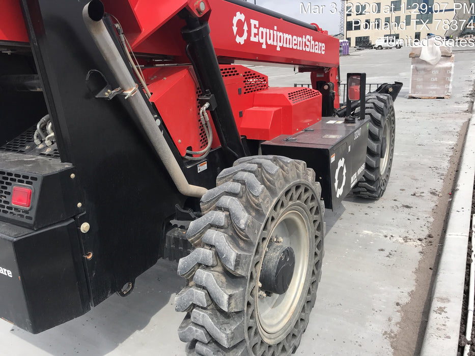 2019 Manitou MTA10055 Cab/Heat/Air, 120 HP, Solid Tires, Work Lights, Lift Hook, Auxiliary Hydraulics w/66" Carriage and 60" Forks