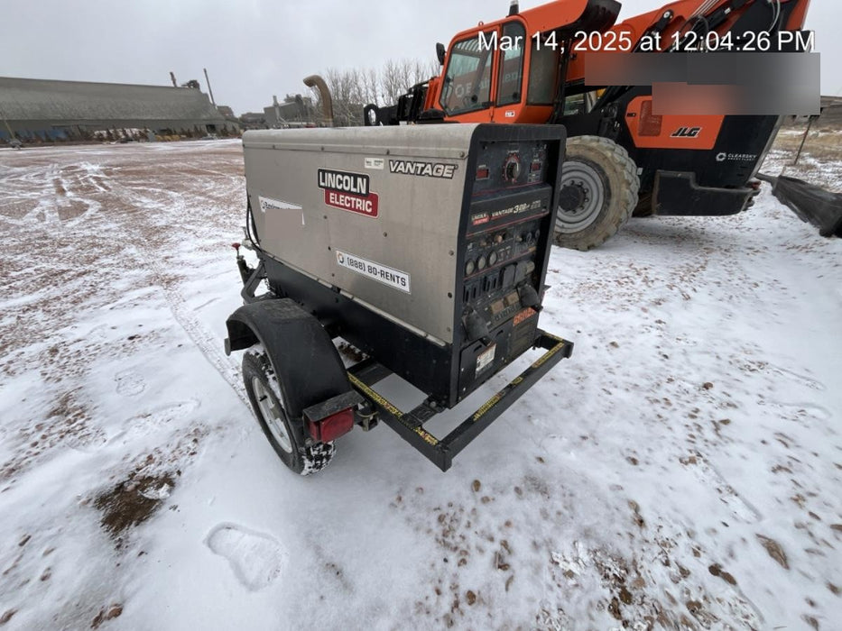 2019 Lincoln Electric Vantage 322 Welder Ready-Pak 3, Two wheel trailer, Fender and Light kit, Cable Rack