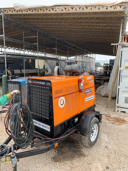 2021 Lincoln Electric Vantage 549X Ready Pak 3, ORANGE (includes trailer, cable rack, fender light kit)