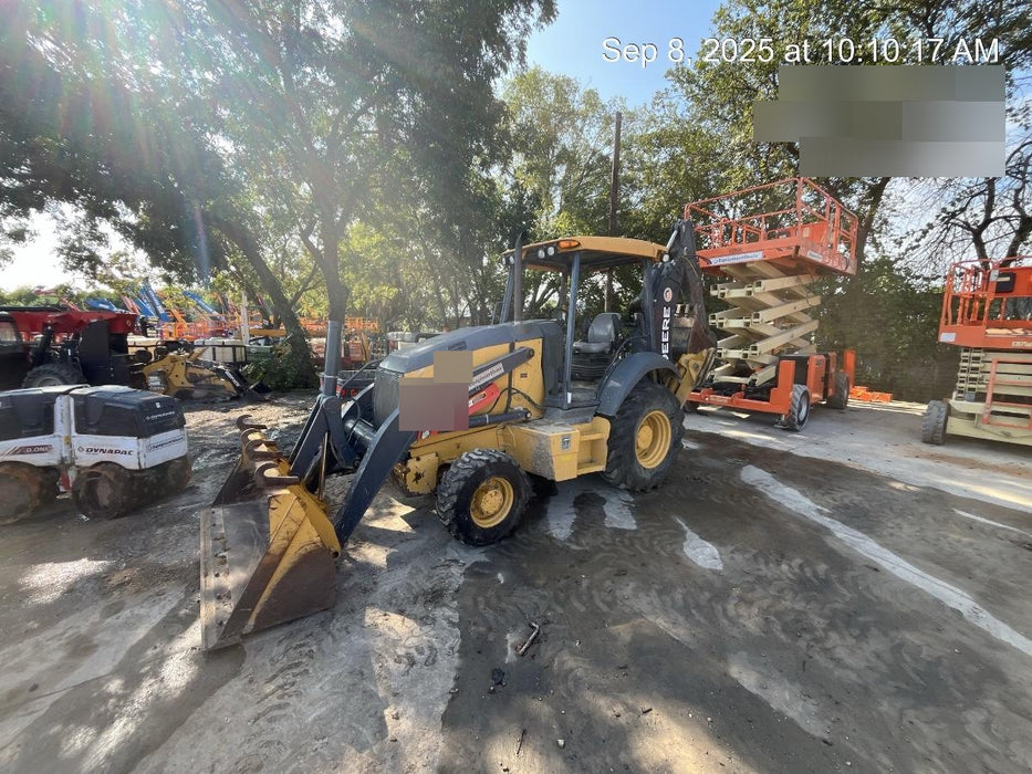 2019 John Deere 310LEP 4WD, Canopy, Standard dipper, ISO Controls, Rear Auxiliary Hydraulics, Manual QC w/Buckets: 12”, 18”, and 24”