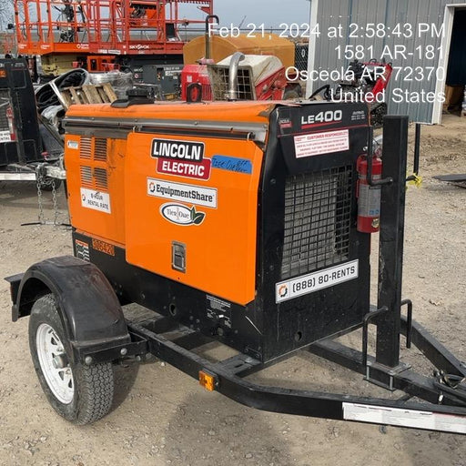 2023 Lincoln Electric LE400 Kubota V1505, Trlr, Cable Rack, Light Kit, ES Decals, T3