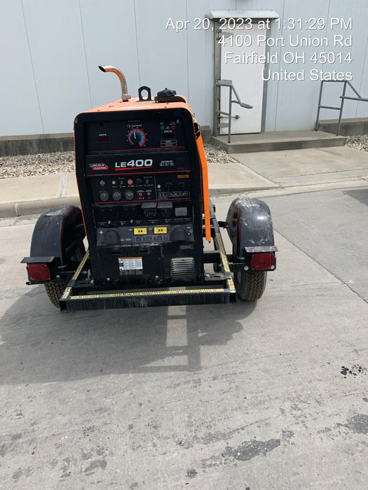 2022 Lincoln Electric LE400 Kubota V1505, Trlr, Cable Rack, Light Kit, ES Decals, T3